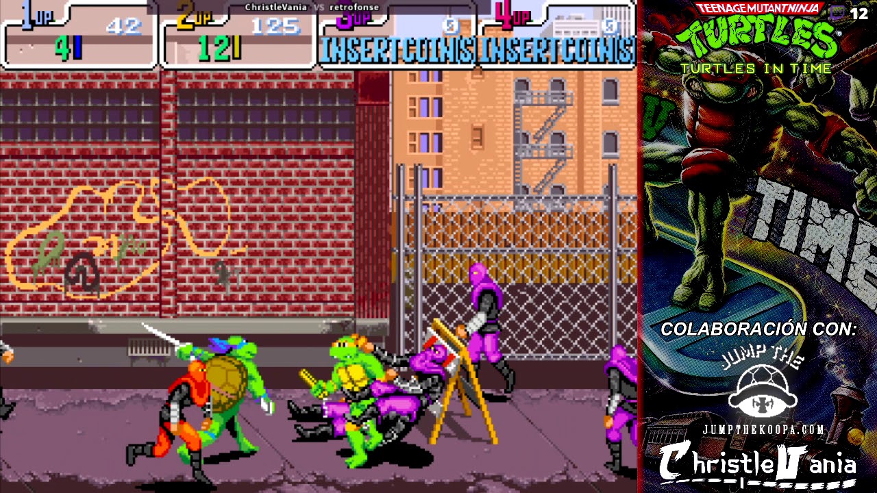 Portada TURTLES IN TIME CON RetroFonse